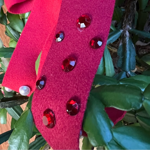 Embellished Felt Hair Bows, Set of Two - Wine - NWT - Picture 14 of 16